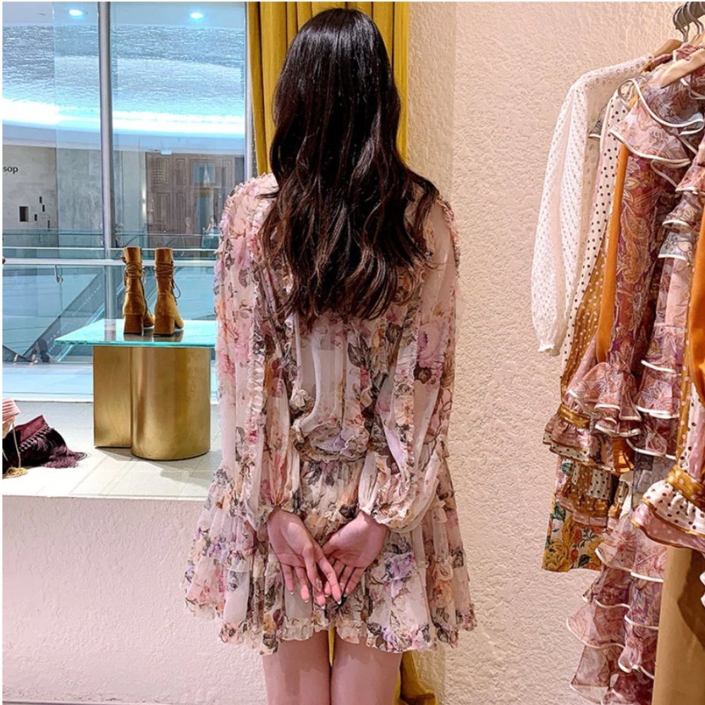 NWT Floral Ruffle Mini Dress - Picture 5 of 9